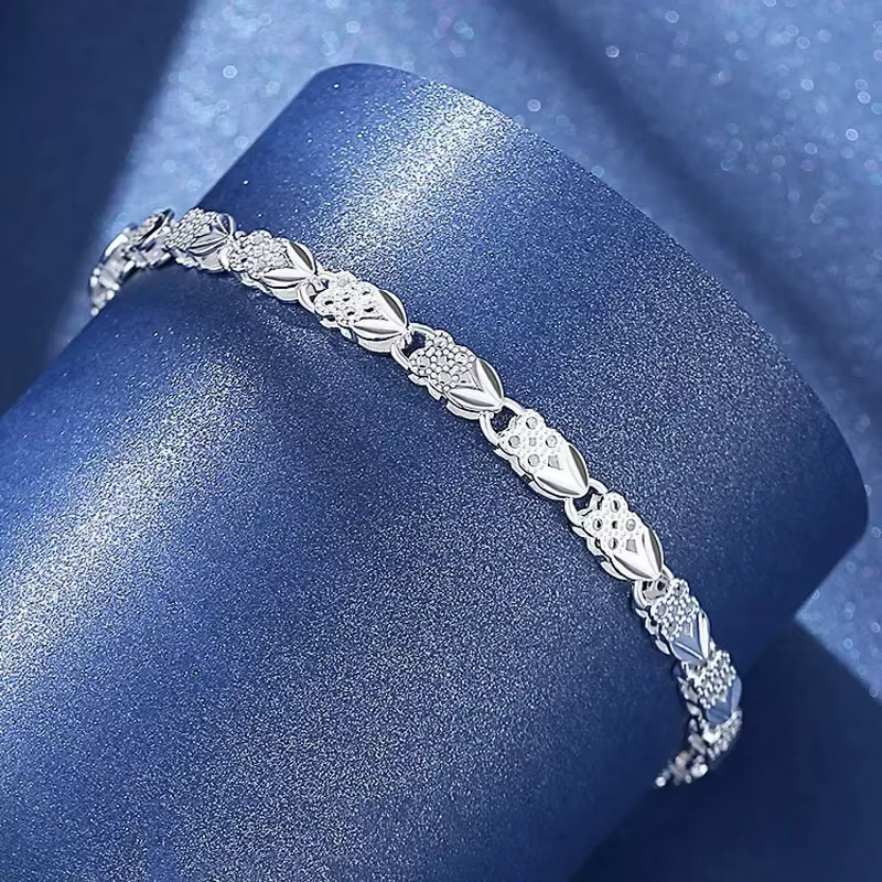 Bracelet cœur en argent Sterling 925 pour femmes, élégant, réglable, bijoux romantiques, coffret cadeau pour fête, anniversaire de mariage