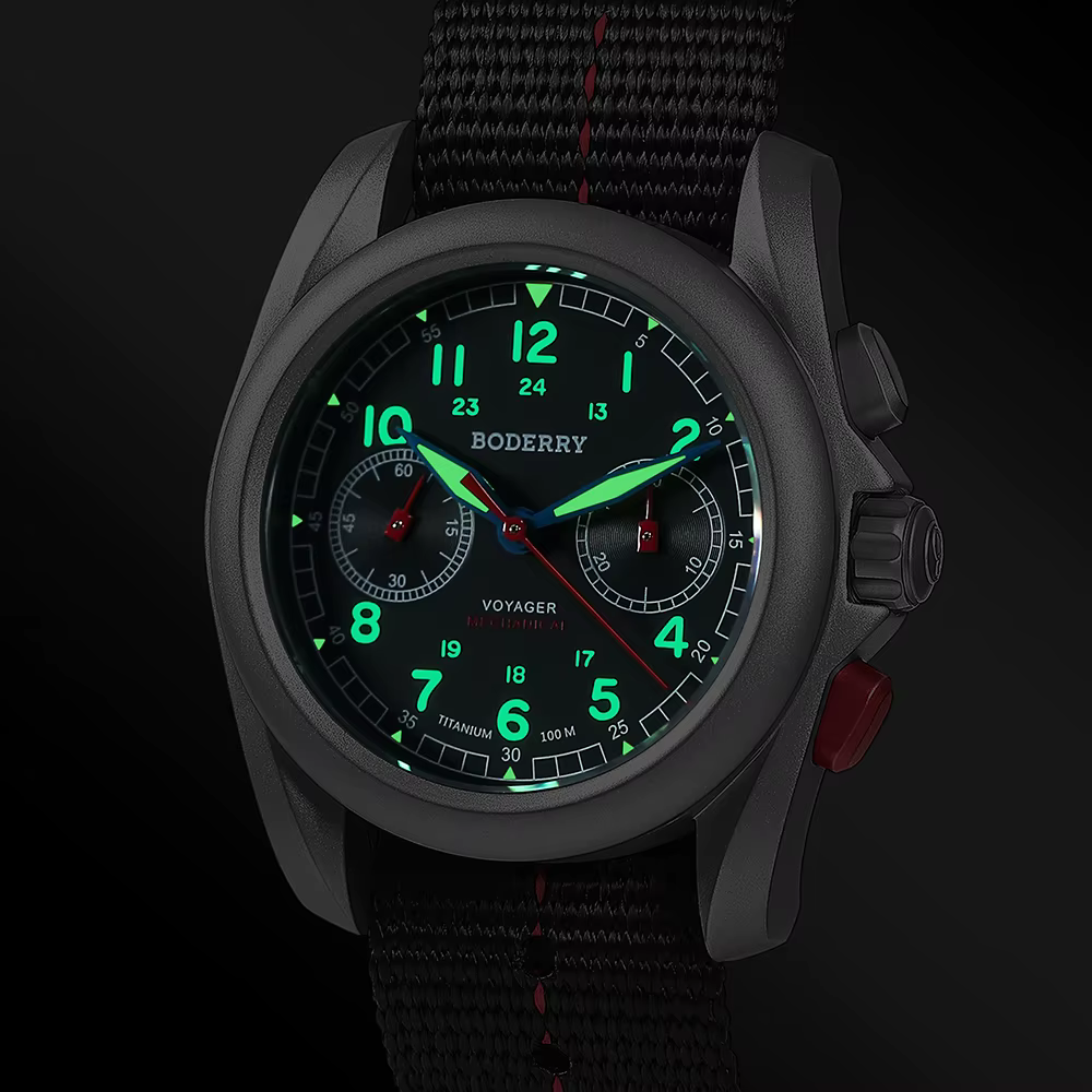 BODERRY – montre chronographe pour hommes