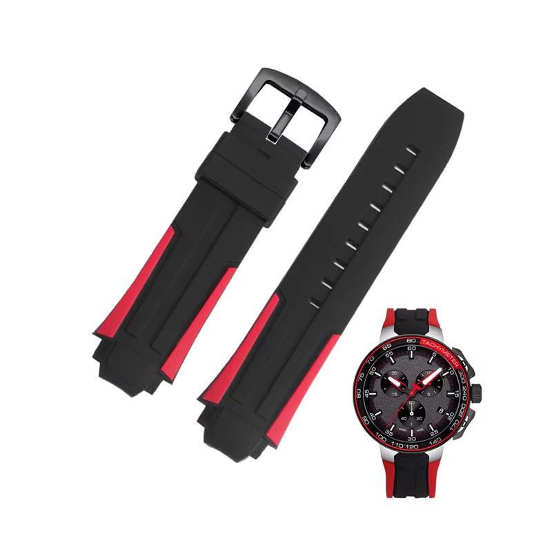 Pour Tissot 1853 vélo course série 18mm bracelet de montre en Silicone T111.417 T 111417 Un bracelet pour homme Bracelet étanche avec outils