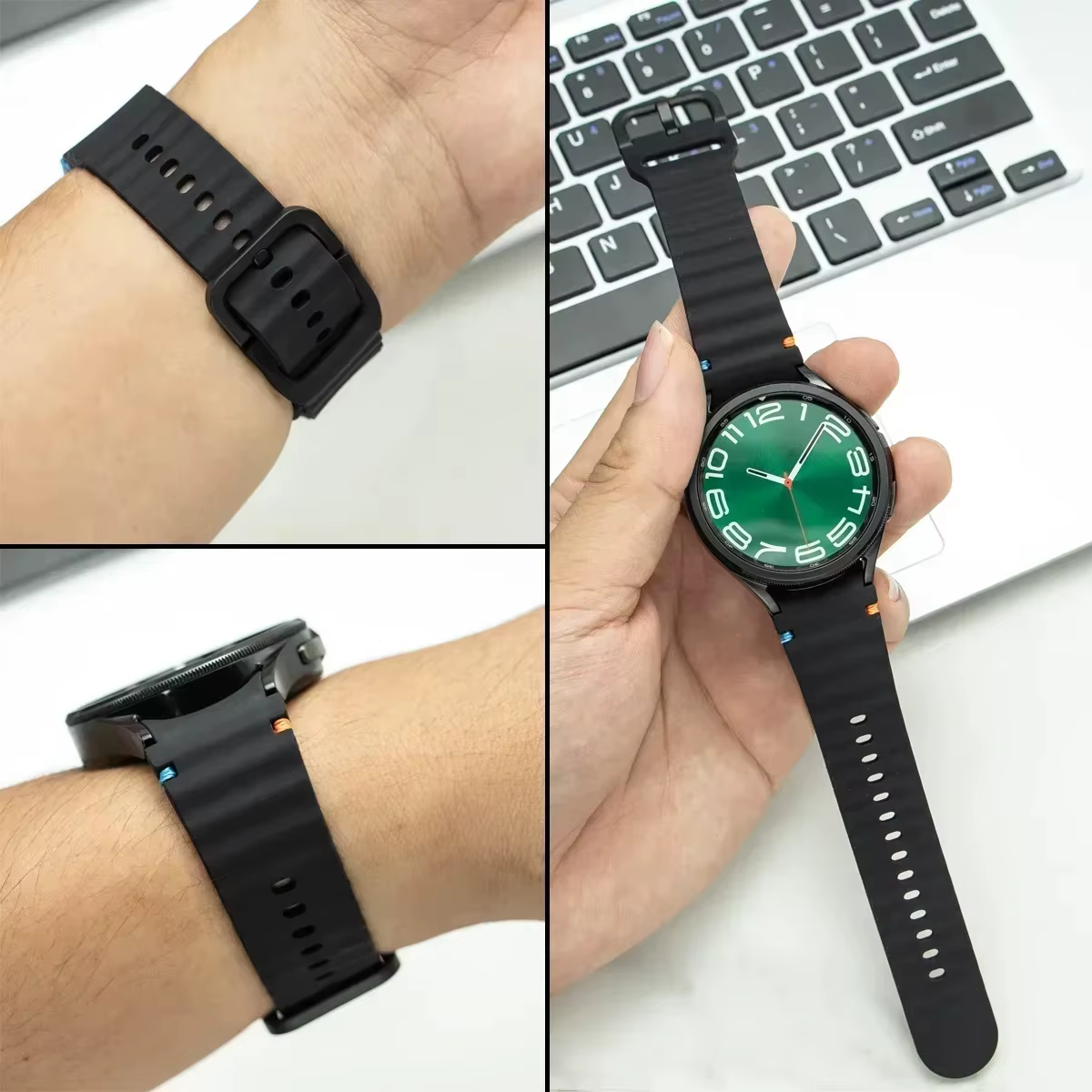 Bracelets officiels pour Samsung Galaxy Watch 7/FE/6/5/4 44mm 40mm 5 Pro 45mm 46mm, Bracelet de sport correa Galaxy Watch 6 Classic Band