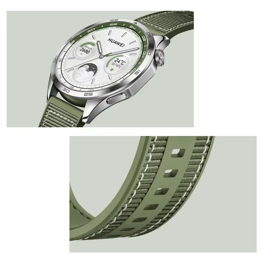 22mm tissé tresse ceinture Bracelet officiel pour Huawei montre GT4 bande