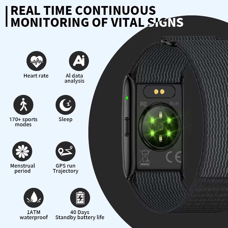 Nouveau sans écran montre intelligente hommes GPS course trajectoire Ultra léger Bracelet sang oxygène fréquence cardiaque 24H bande de santé montres de sport