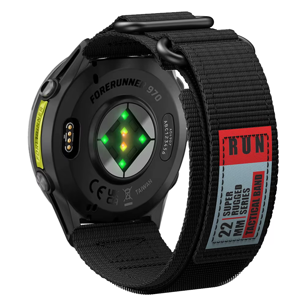 Bracelet de montre en nylon à fermeture auto-agrippante pour Garmin Forerunner 970 965 955 945 935 745