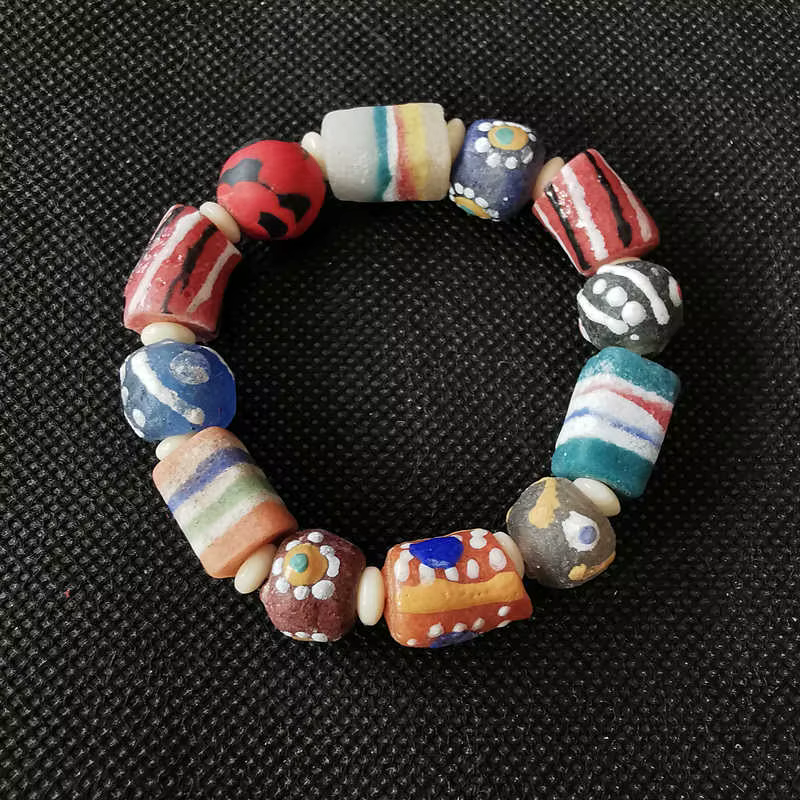 Bracelets perlés au chalumeau des Prairies commandés Perles colorées pour les filles BB-288