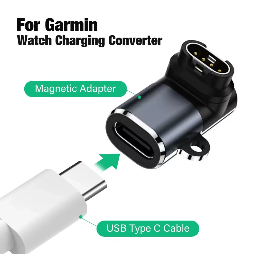 Pour Garmin Fenix 8 7 7S 7X 6S 6 Forerunner 955 965 Chargeur USB-C/IOS Adaptateur