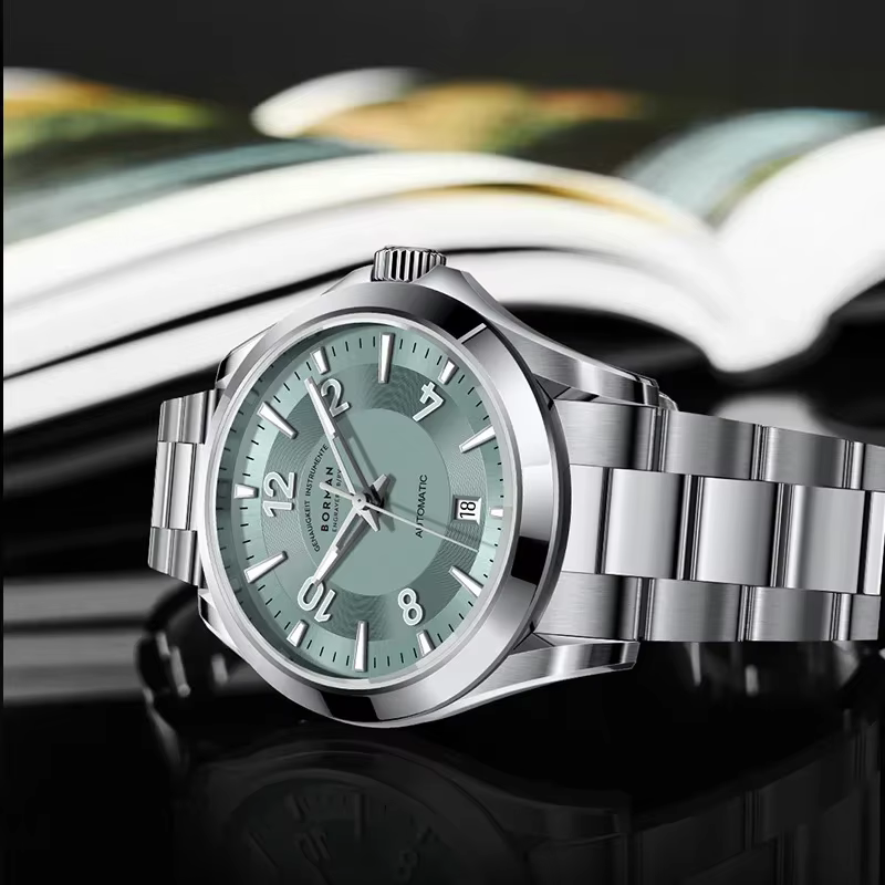 BORMAN BM3968 hommes montre haut de gamme marque 41.5MM automatique mécanique montre-bracelet 50 étanche saphir lumineux Date mis5 8215