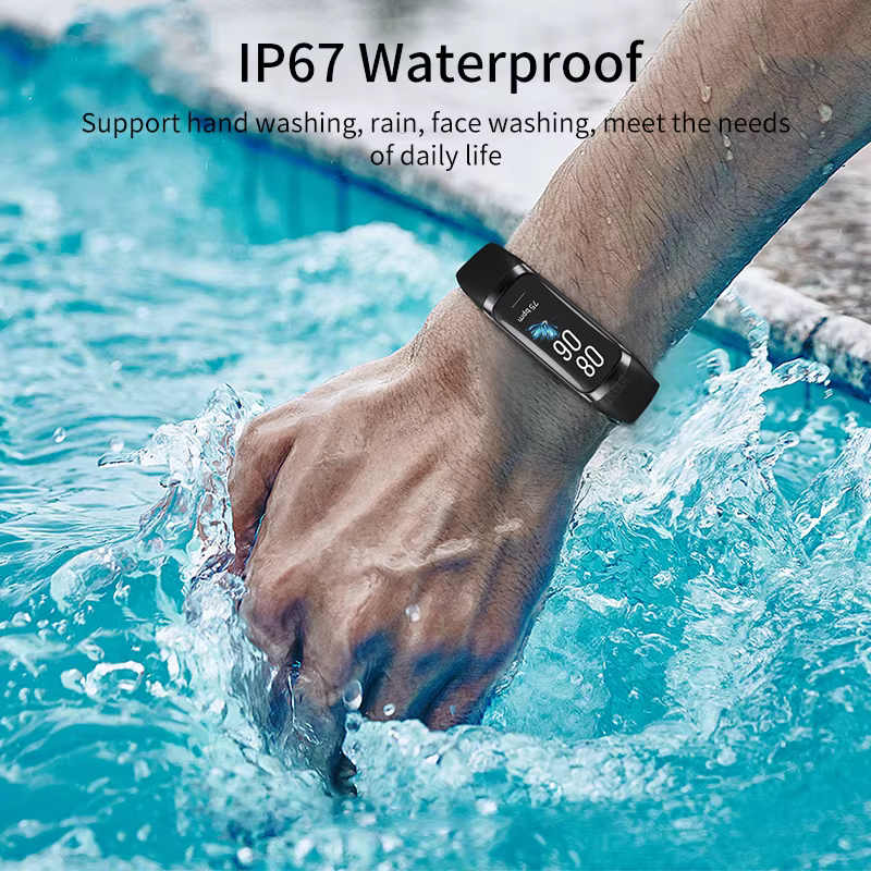 LIGE 1.1 pouces Amoled moniteur de fréquence cardiaque Bracelet intelligent