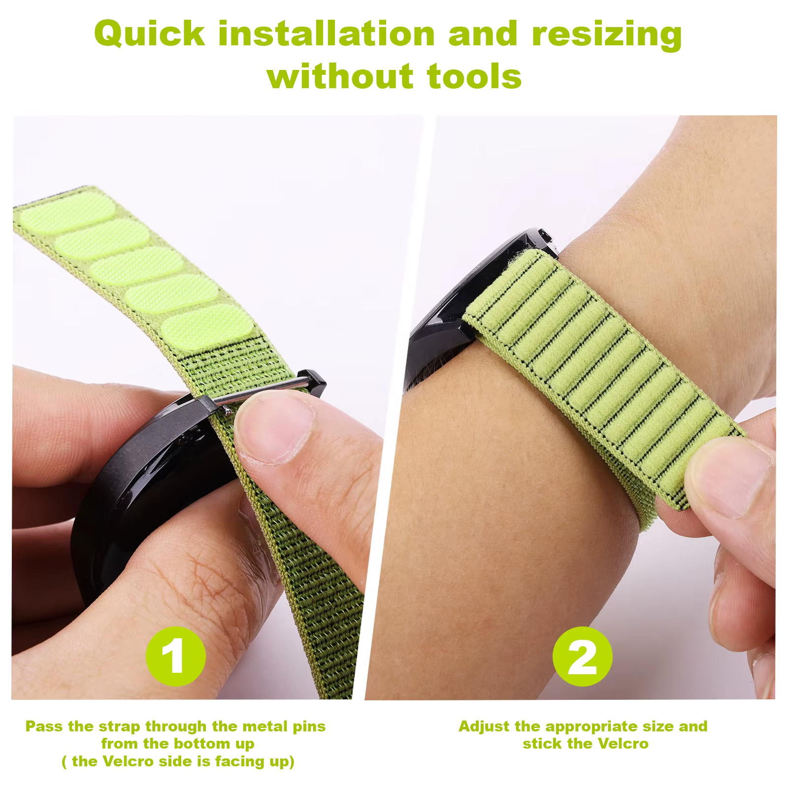 Bracelet de montre en Nylon à boucle à crochet