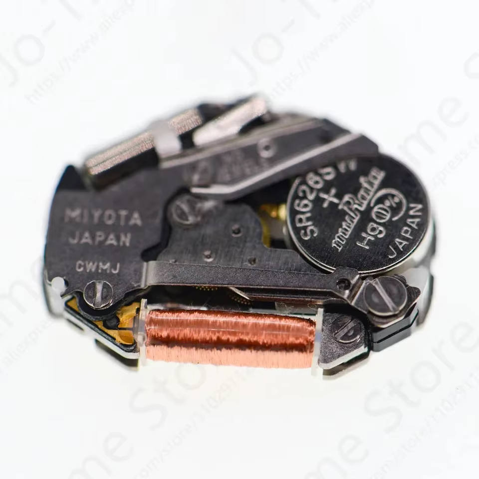 Miyota Super 2035 mouvement à Quartz doré 3 aiguilles accessoire de haute qualité boîtier en argent pièce d'origine pour la réparation de montres