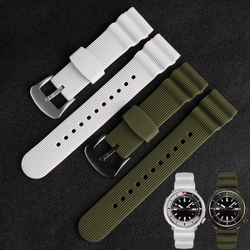 Pour Seiko thon blanc Can Diver PROSPEX série SNE545P1 SNE547P1 Bracelet de montre Style homme