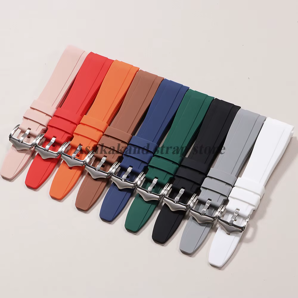 Bracelet en caoutchouc extrémité incurvée