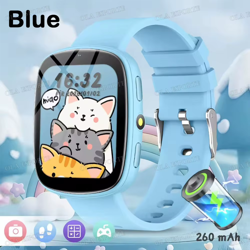 Montre connectée pour enfants, avec de nombreux jeux, caméra HD, podomètre, réveil et calculatrice. Idéale comme cadeau pour les garçons et les filles. Modèle H10.