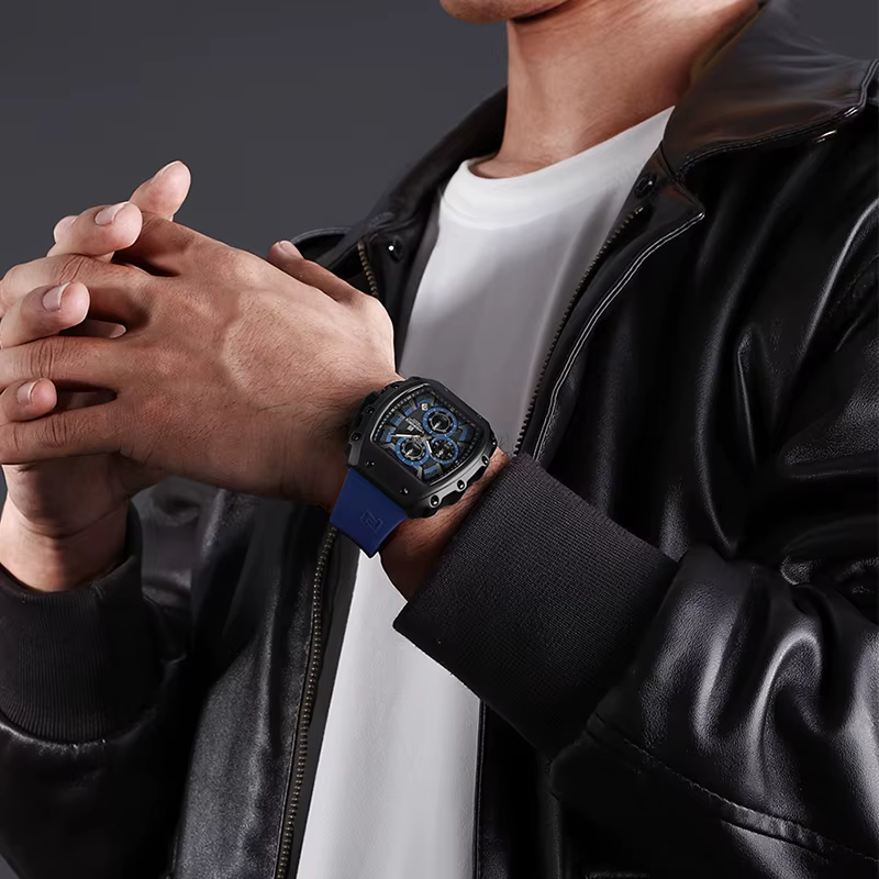 NAVIFORCE à la mode 2025 montres pour hommes multifonctionnel 30M étanche sport Quartz bracelet en Silicone horloge de luxe Reloj Hombre