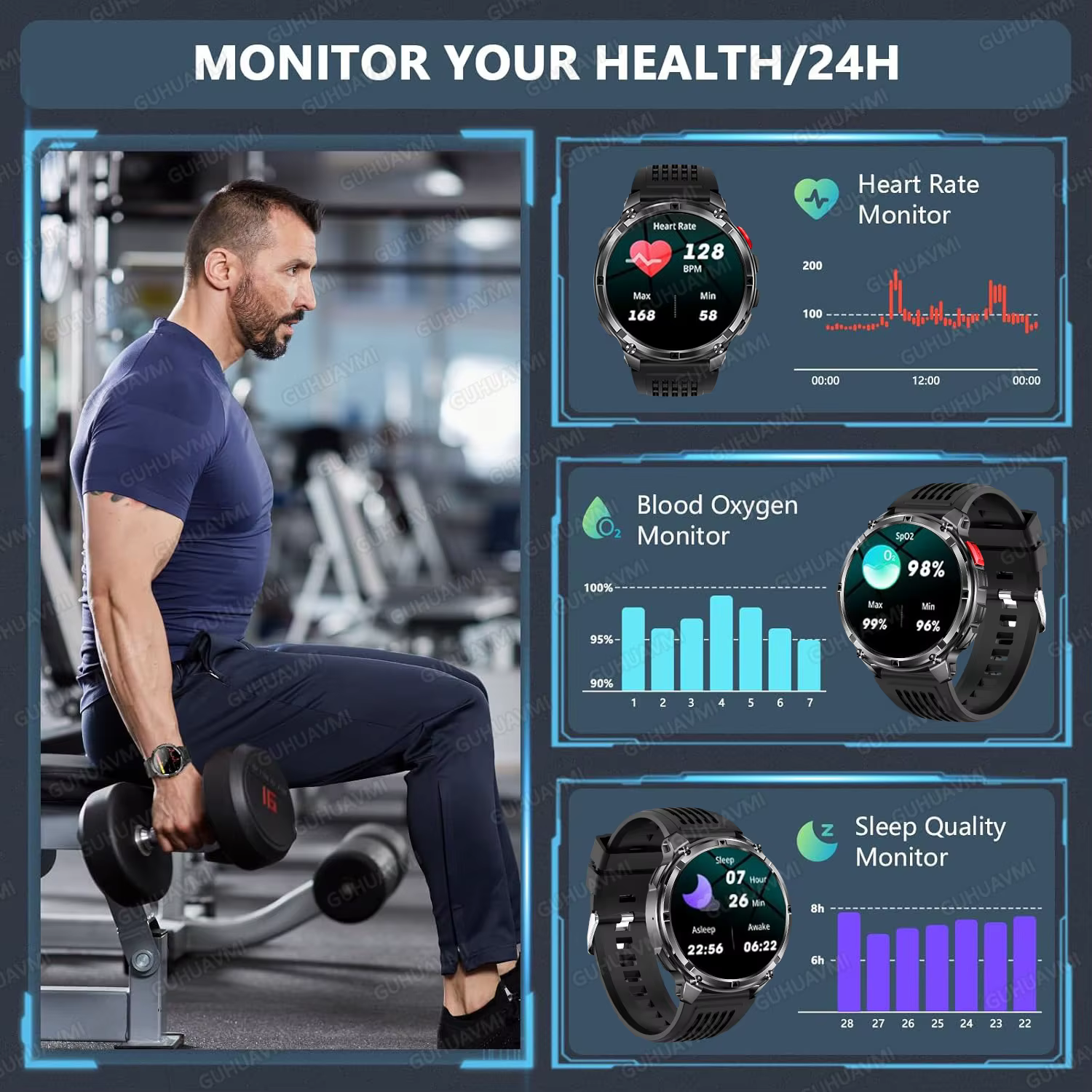 Montre connectée T-Rex3 Ultra pour hommes adultes