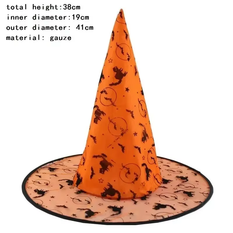 Accessoire de Costume d'halloween en toile d'araignée, chapeau de sorcière pour fournitures de fête d'halloween), décoration festive pour femmes et enfants, nouvelle collection