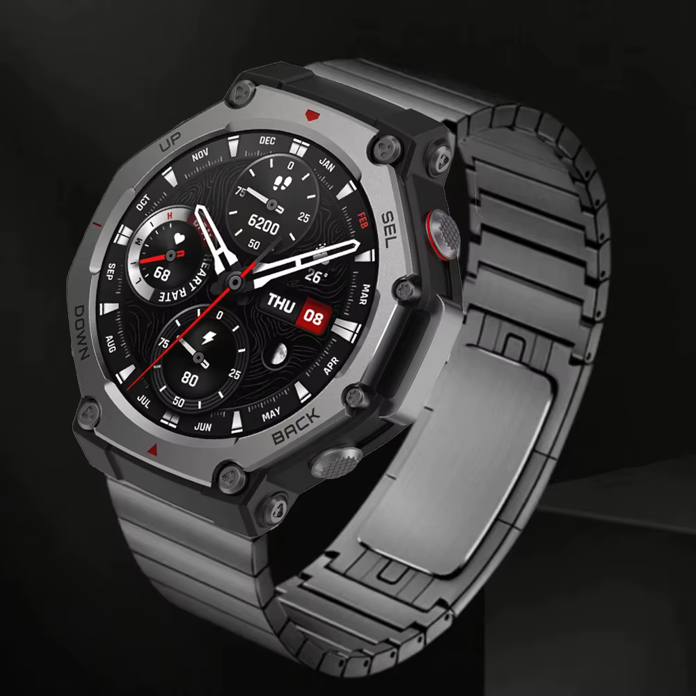 Bracelet en métal de luxe pour montre intelligente Amazfit t-rex 3