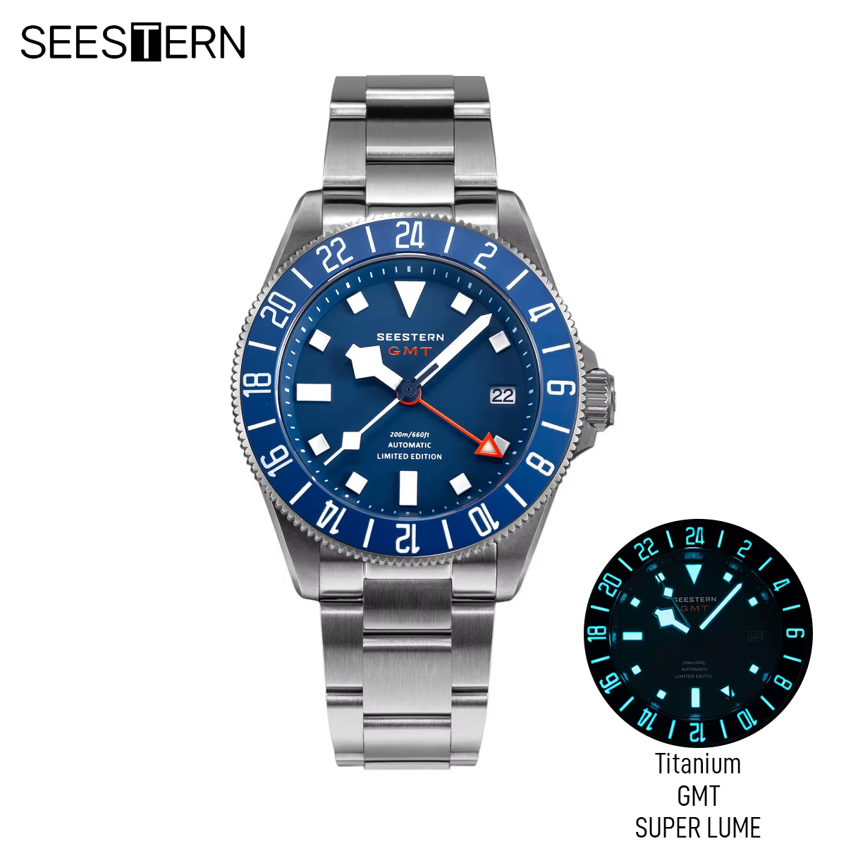 Montre de plongée GMT pour hommes