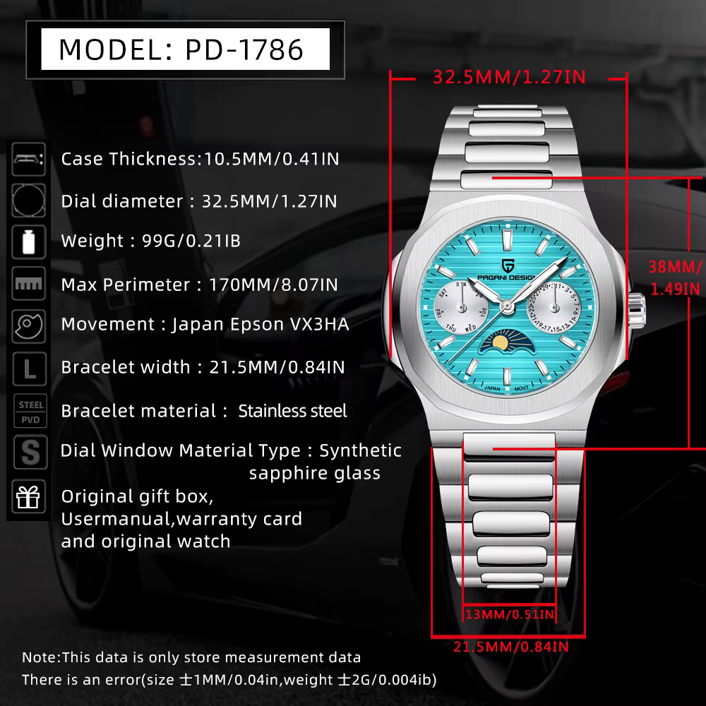 PAGANI DESIGN – montre à Quartz de luxe pour femme