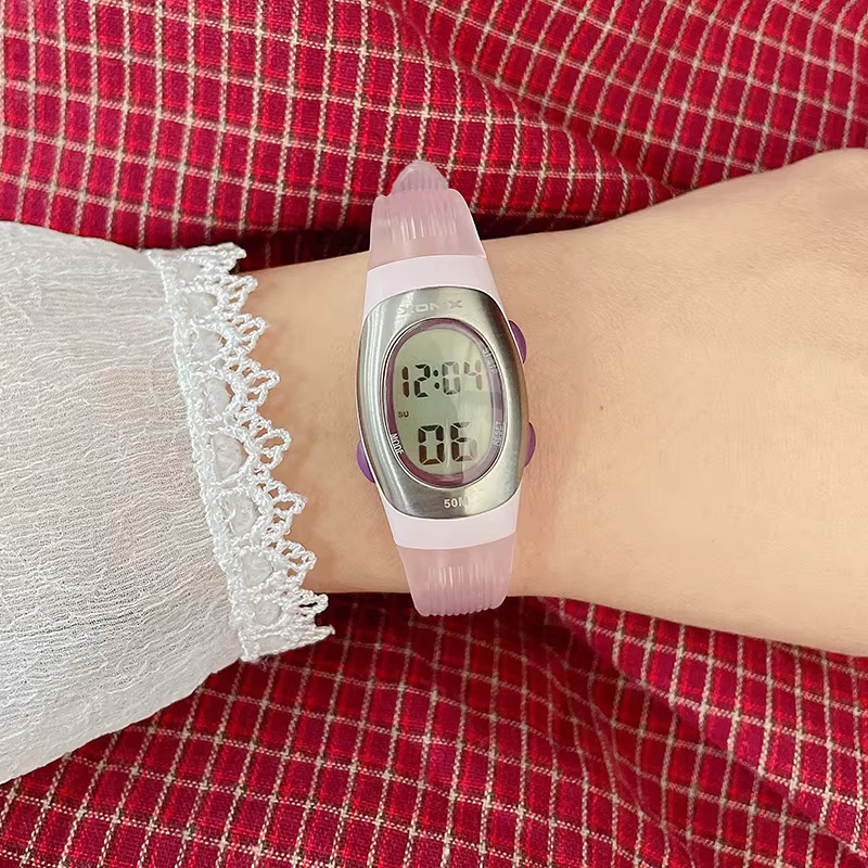 XONIX nouvelle mode femmes étudiant sport montres étanche 50m dames gelée alarme numérique natation plongée main Montre Femme AP