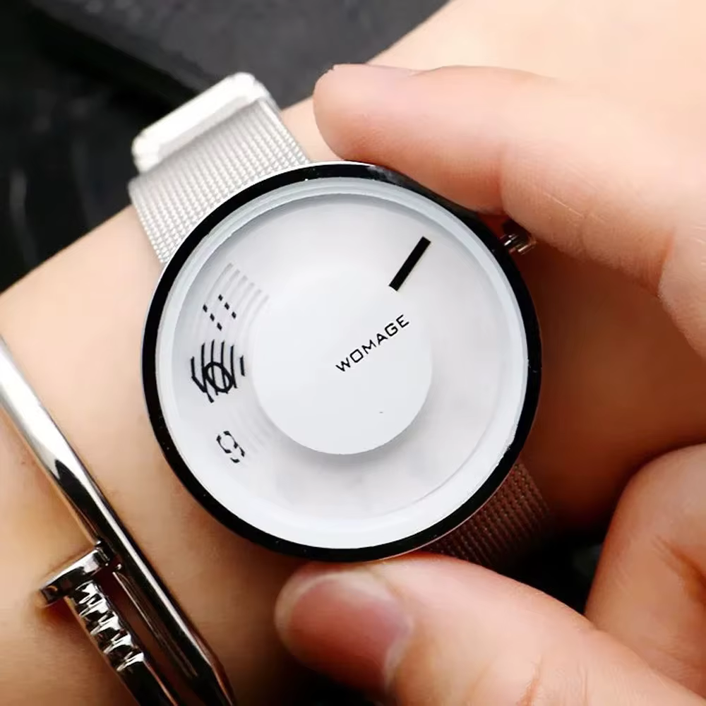2019 mode vente chaude marque Womage femmes homme Unsex maille acier montre-bracelet Style populaire Quartz étudiant montres concepteur Unique