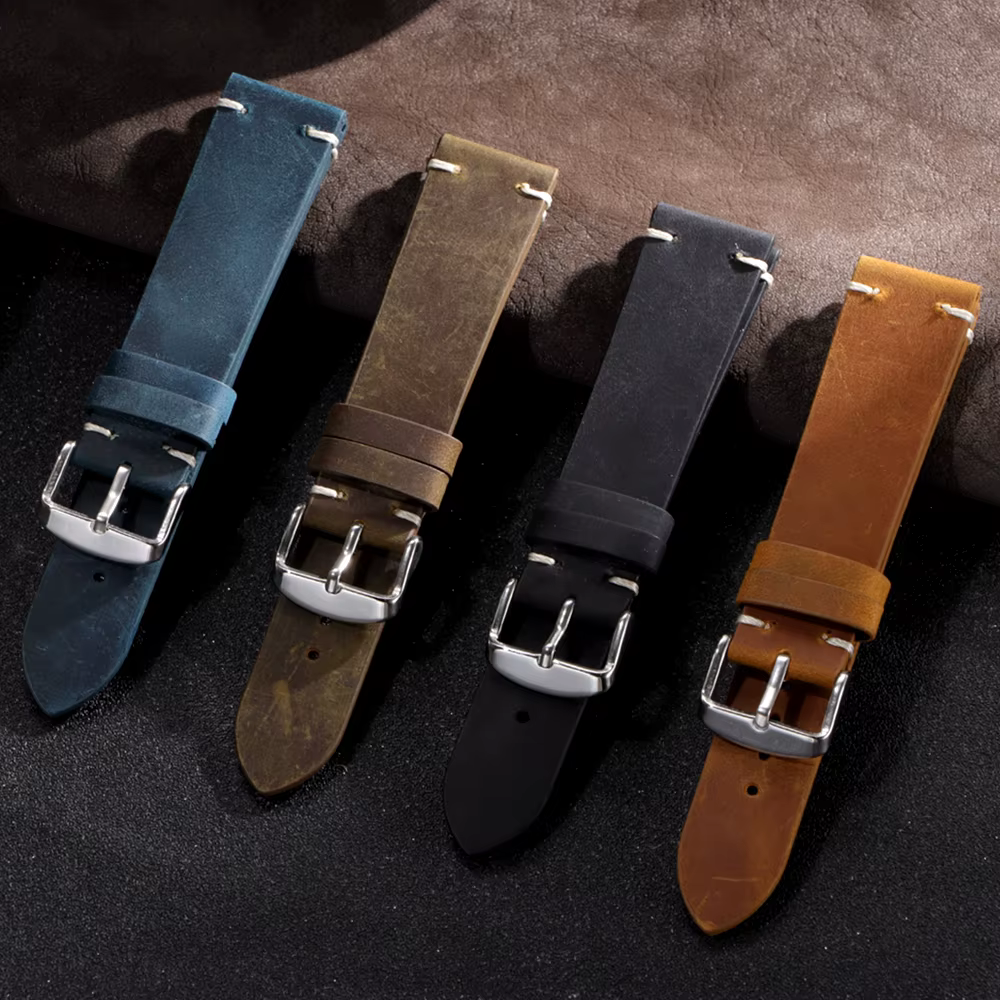 Bracelet de montre Vintage en cire d'huile