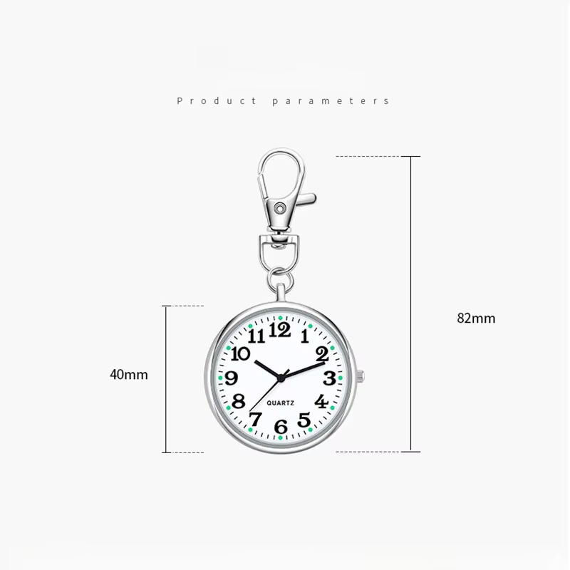 Nouvelle petite montre de poche à Quartz mignonne avec porte-clés