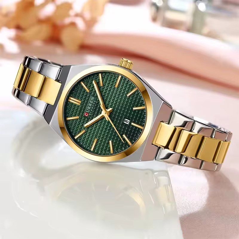 Montre Curren 8439L Luxury Gold Green pour femme