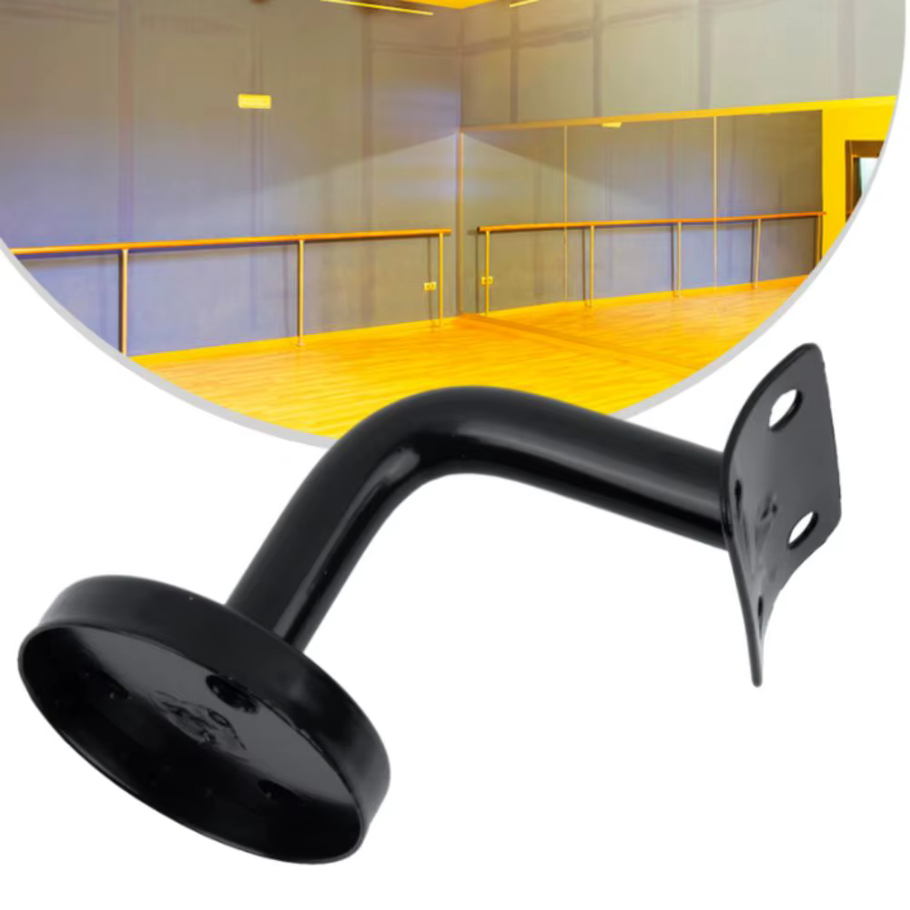 Support de main courante en acier inoxydable, fixation murale, finition noire, support robuste de haute qualité pour garde-corps d'escalier
