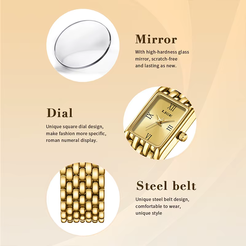 LIGE 2025 nouvelle montre pour femme en or