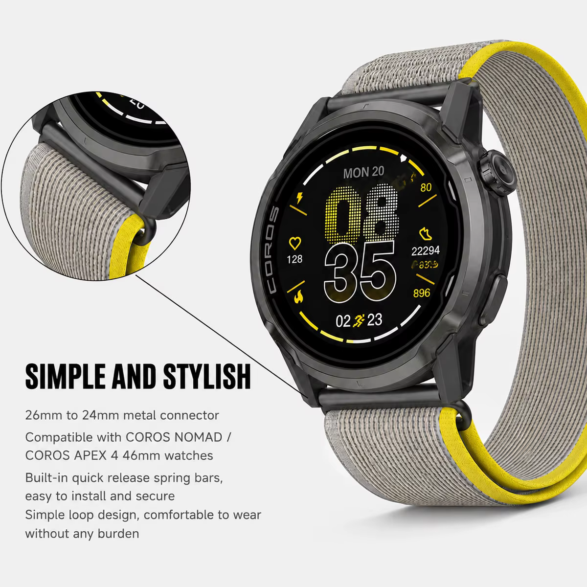 Compatible avec COROS NOMAD / APEX 4
