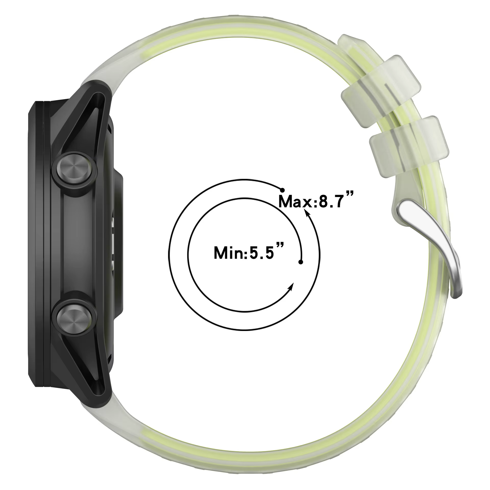 Bracelet de montre coloré en gelée pour COROS PACE 4 3 PACE 2 42mm