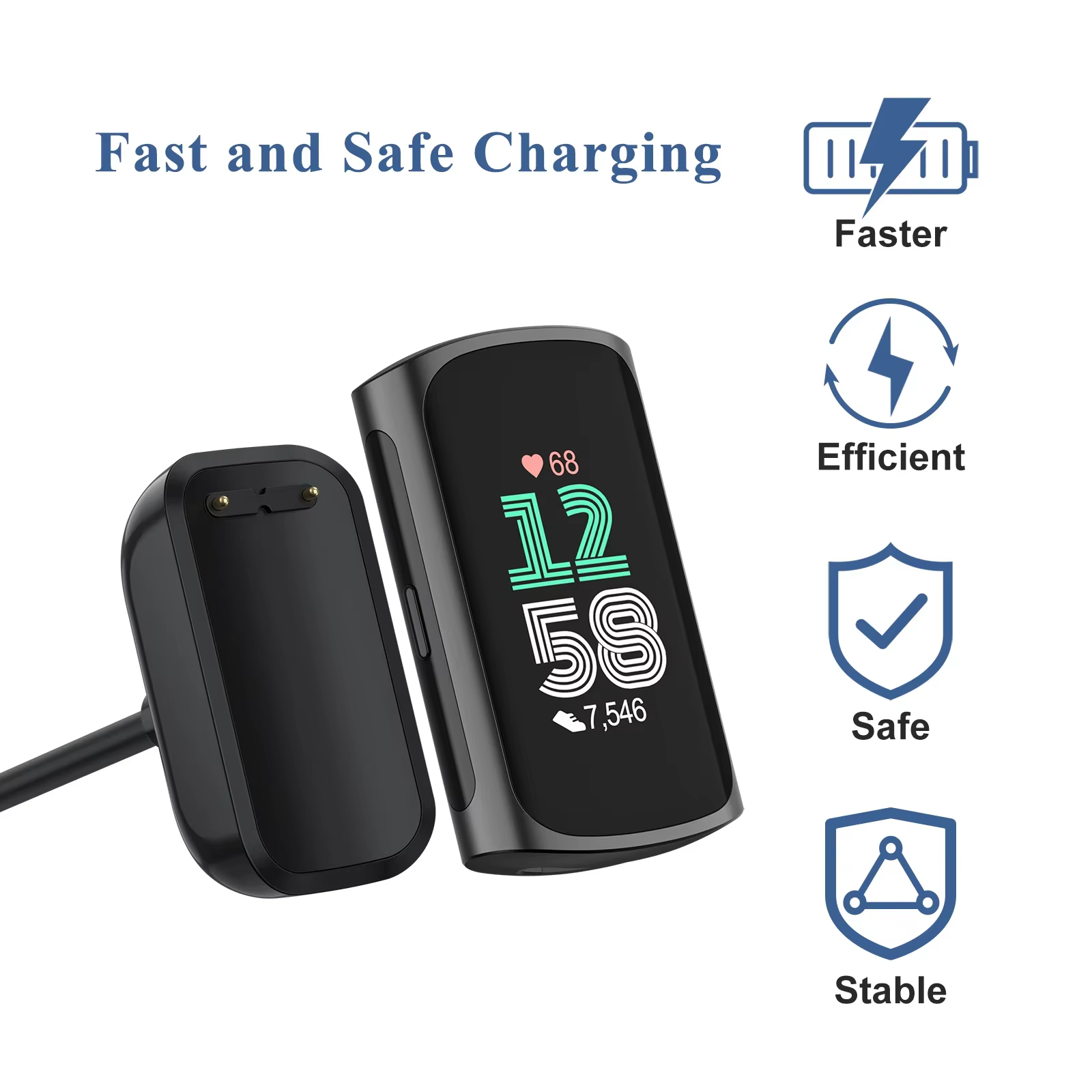Chargeur de montre magnétique de Type C pour Fitbit Charge 5 6