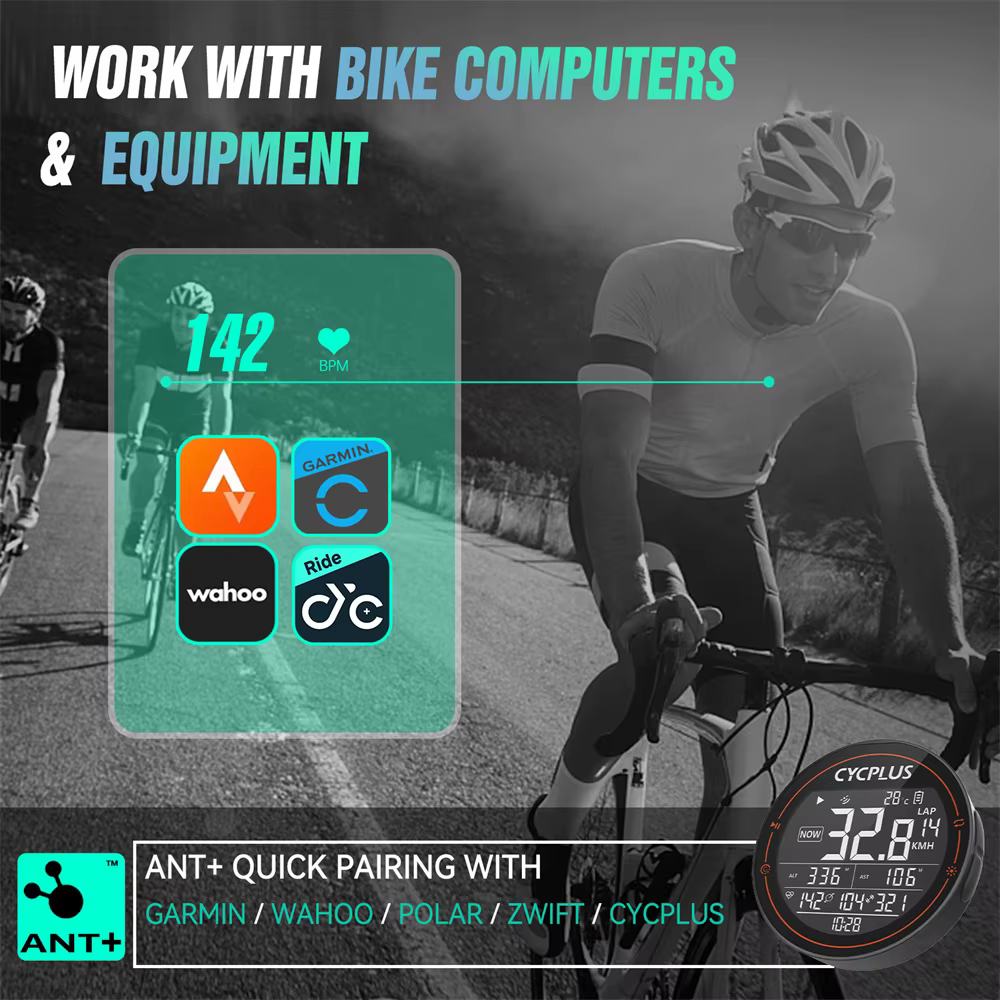 CYCPLUS capteur de fréquence cardiaque brassard poignet ceinture pectorale Bluetooth ANT + moniteur de Fitness pour Garmin Wahoo GPS ordinateur de vélo