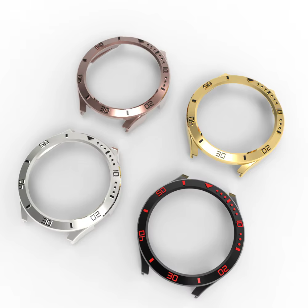 Cadran cadre lunette Mod couverture pour Samsung Galaxy montre 7 6 5 Pro PC plastique galvanoplastie demi-enveloppé pare-chocs 44mm 40mm 46mm