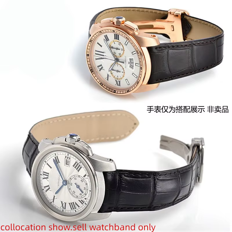 18 20 22mm 23 24 25mm pour Cartier TANk London CALIBRE Bracelet de montre en cuir véritable peau de vache