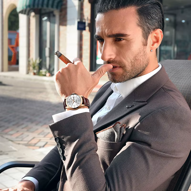 Montre à quartz étanche pour homme