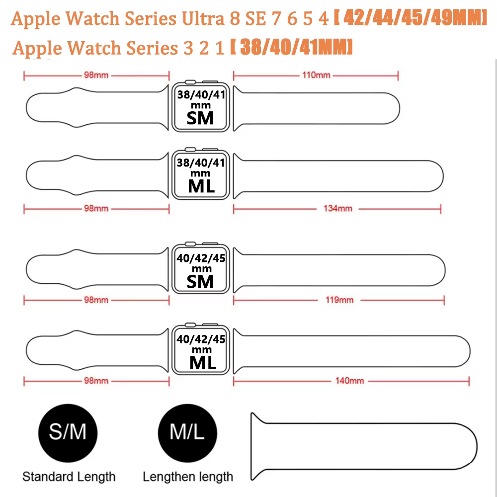 Bracelet en Silicone pour Apple Watch