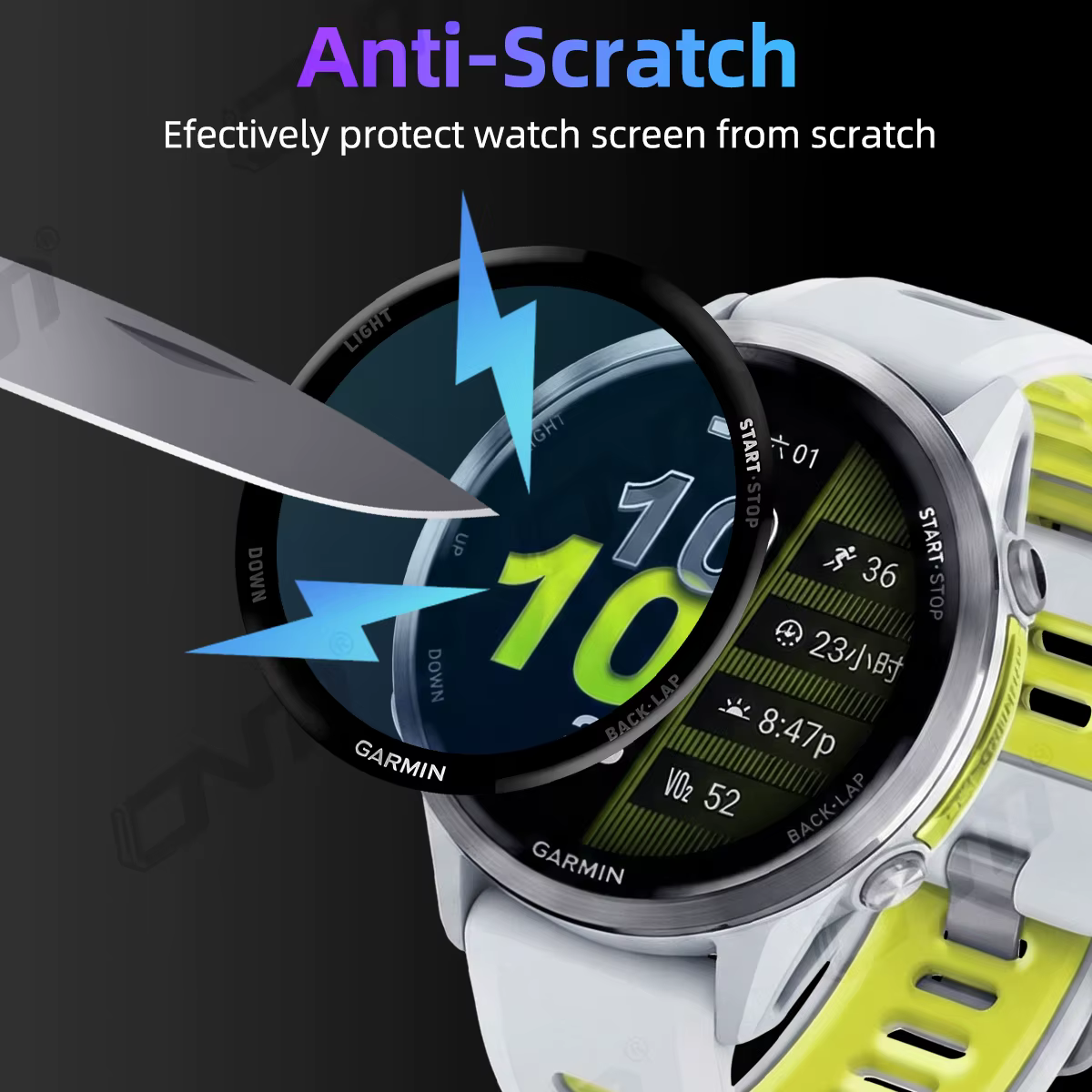 Protecteur d'écran pour Garmin Forerunner 970 570 965 265 265S 42mm 47mm