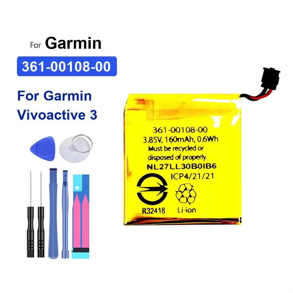 361-00117-00 ( 401920 ) 361-00108-00 VI4 Pour Garmin Forerunner 35 Pour Vivoactive 361-00096-01 4S HR 3 4 5 Pro Pour batterie GPS
