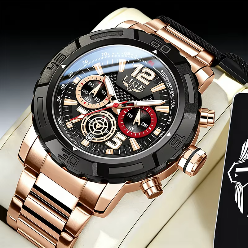 LIGE – montre militaire pour hommes