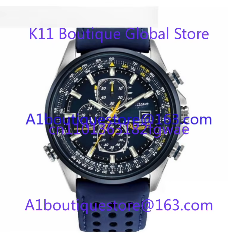 Montre pour homme à quartz Blue Angel avec multifonction à 4 boutons