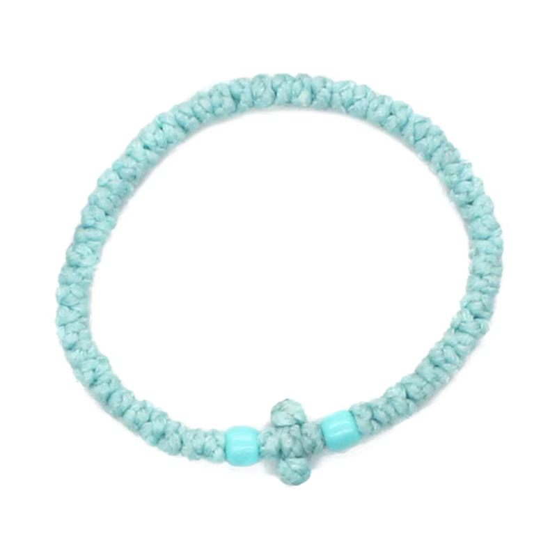Bracelet en corde prière orthodoxe grecque, fait à main, chrétien, bijoux religieux élégants pour femmes hommes