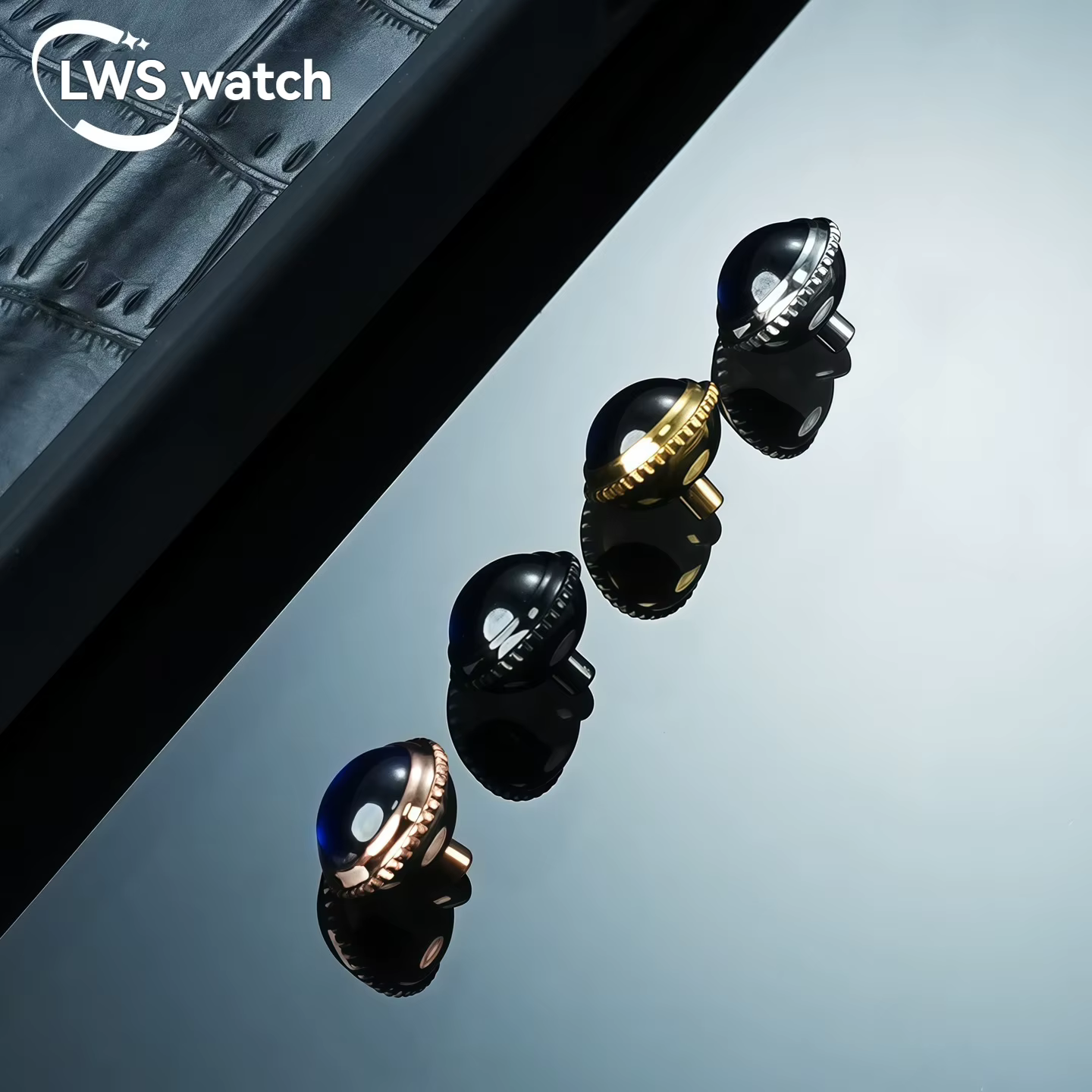 Couronne de montre rotative pour ballon bleu Cartier