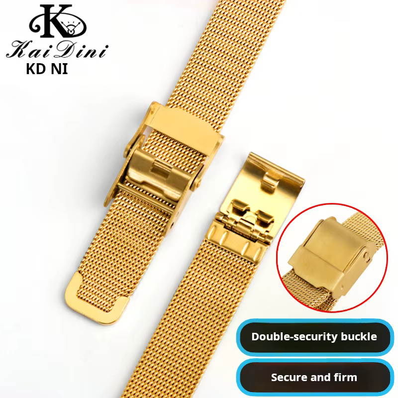 Bracelet de montre rétro en maille respirante pour hommes et femmes