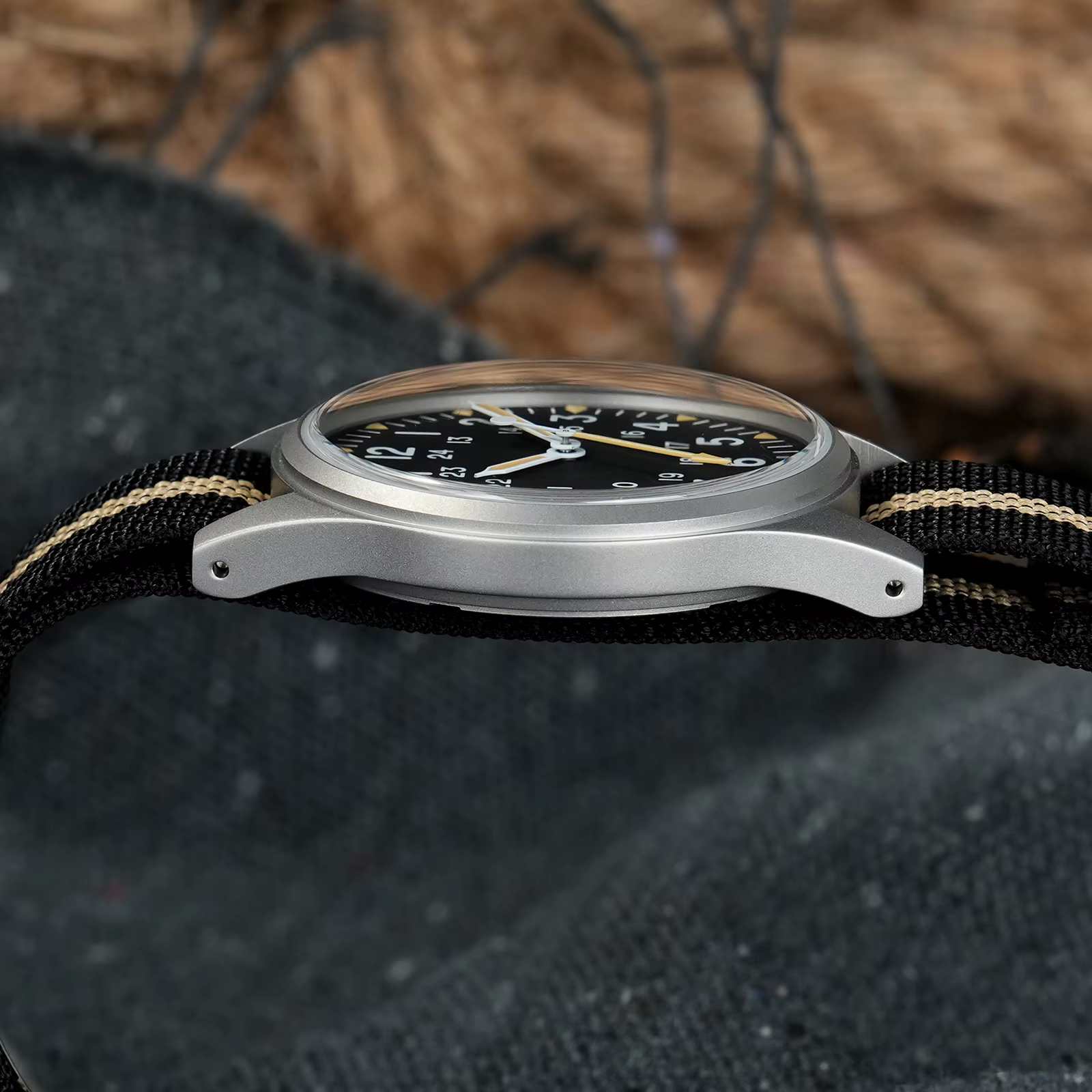 Militado ML07C Vintage 36mm montre à Quartz mis5 Super 2035 mouvement bombé saphir cristal lumineux 10Bar montres étanches