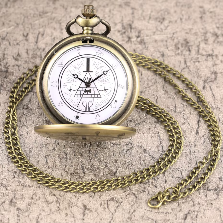 Nouvelle arrivee! Montre-bracelet pour femme avec pendentif mot de passe par gravité – Avec un quartz du diable triangle mystérieux d'oeil à l'étranger. P P P P