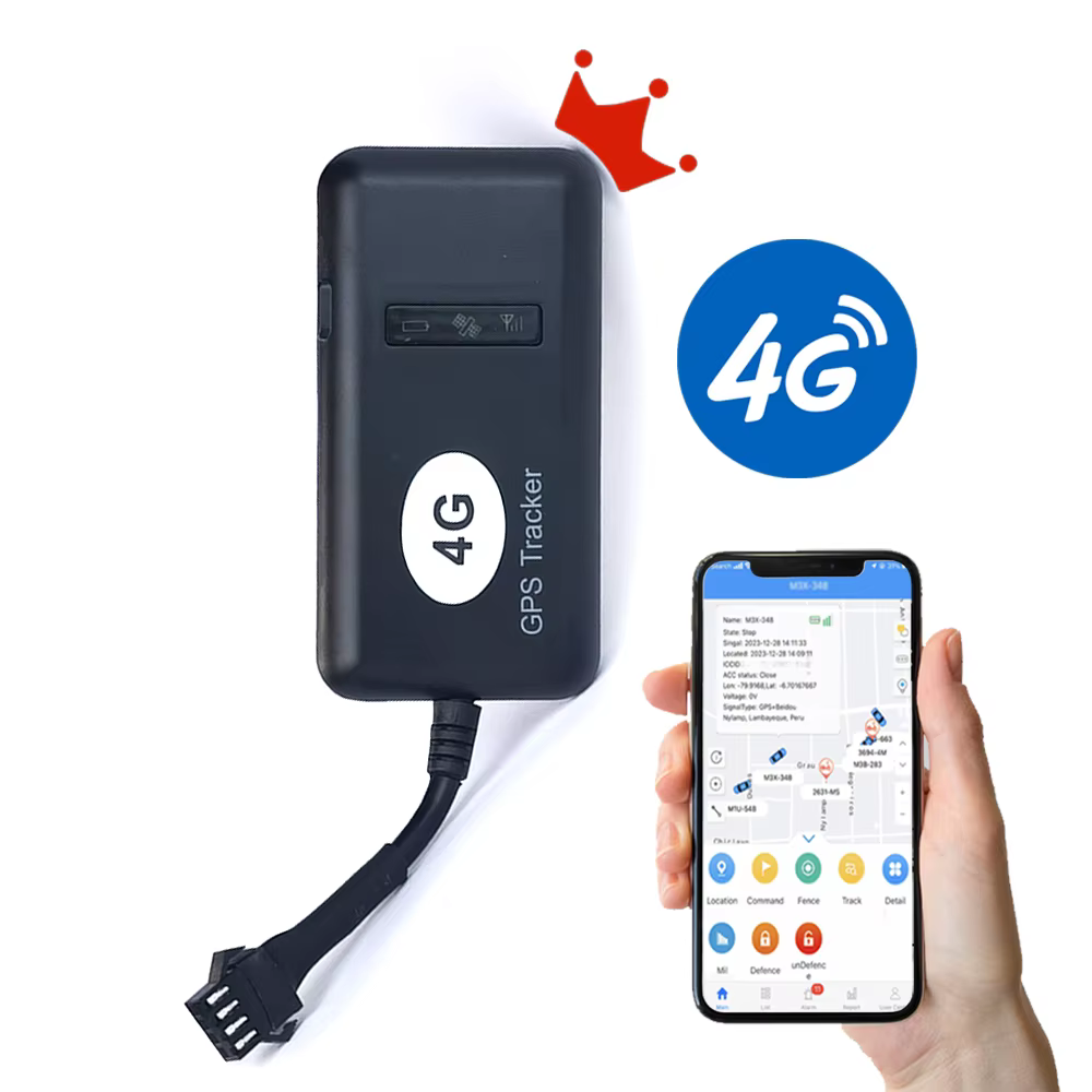 DAGPS Tracker 4G GT02 Sentinelle GPS 4 broches – Position et coupure ultra-précision du moteur de carburant/arrêt et d'alarme d'accélération pour votre véhicule