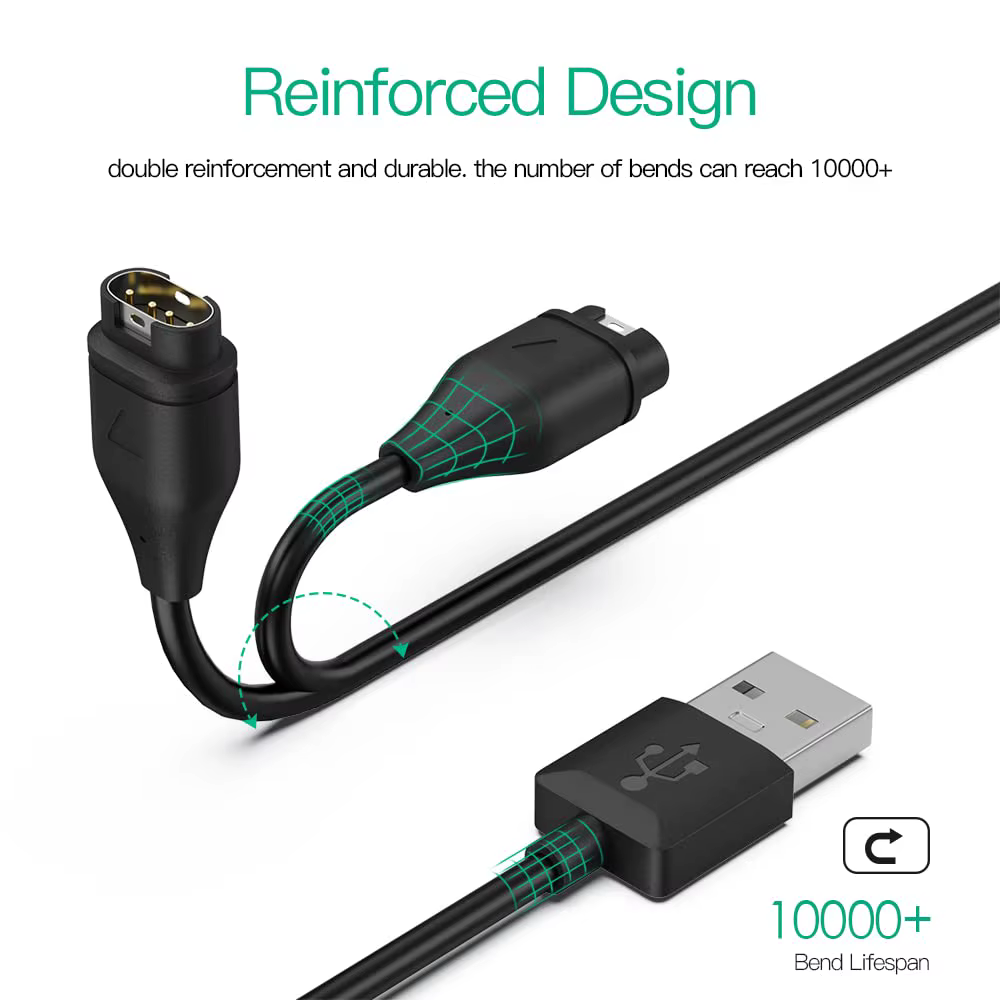 Câble de charge pour montre connectée Garmin Forerunner 165 965 955 265 255 945 955 245 45S 158 55 Venu 3/3s/2/SQ2