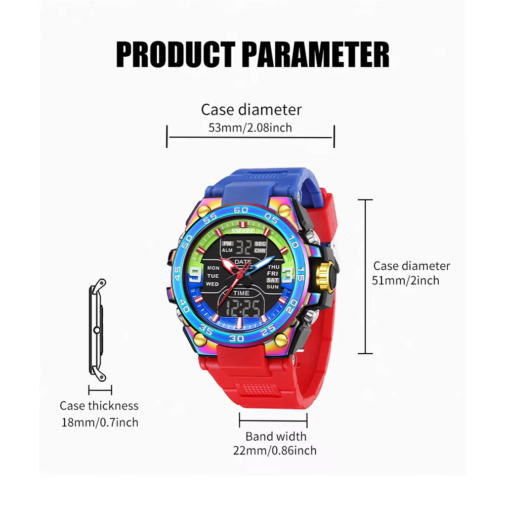SMAEL Nouvelle Montre Digitale Militaire pour Homme