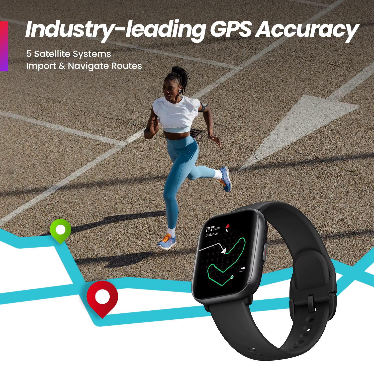 Nouveau Amazfit Active 42mm montre intelligente 5 systèmes de positionnement par Satellite 14 jours d'autonomie Smartwatch pour téléphone Android IOS
